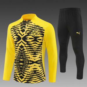 24/25 Borussia Dortmund Yellow/Black Half Zipper Jacket+Long Pants