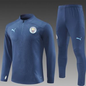 24/25 Manchester City Navy Half Zipper Jacket+Long Pants