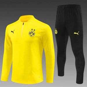 24/25 Borussia Dortmund Yellow Half Zipper Jacket+Long Pants