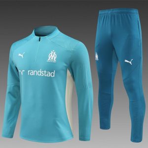 24/25 Olympique Marseille Lake Green Half Zipper Jacket+Long Pants