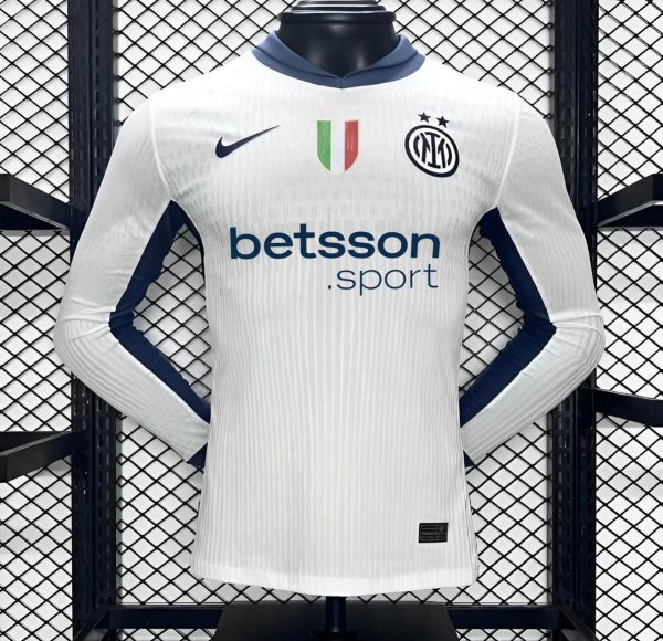 Player Version 24/25 Inter Milan Away White Long Sleeve Jersey